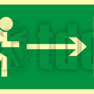 AA002 Znak kierunek do wyjścia drogi ewakuacyjnej w prawo