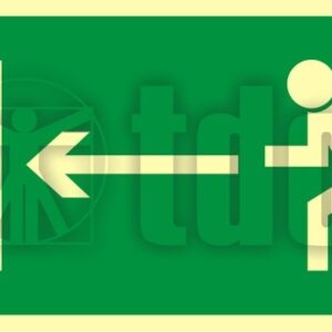 AA003 Znak kierunek do wyjścia drogi ewakuacyjnej w lewo