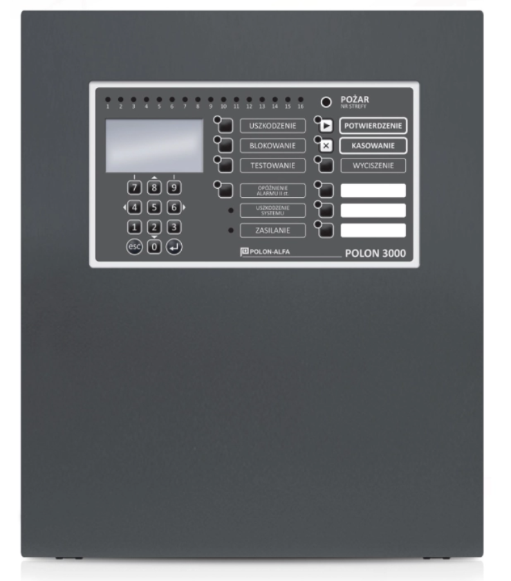 Centrala sygnalizacji pożarowej (2 linie, 128 adresów) POLON 3128