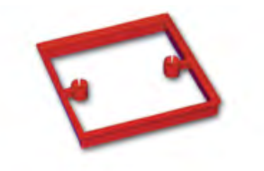 Czerwona ramka M141 do czerwonych ostrzegaczy pożarowych CP800 ZETTLER