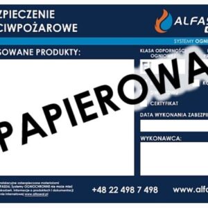 Etykieta naklejka do oznaczania przepustów ALFASEAL