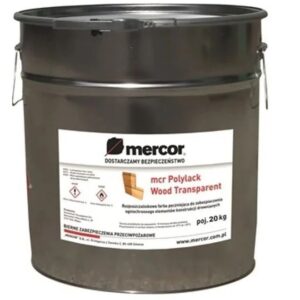 Farba pęczniejąca do drewna mcr Polylack Wood Transparent MERCOR