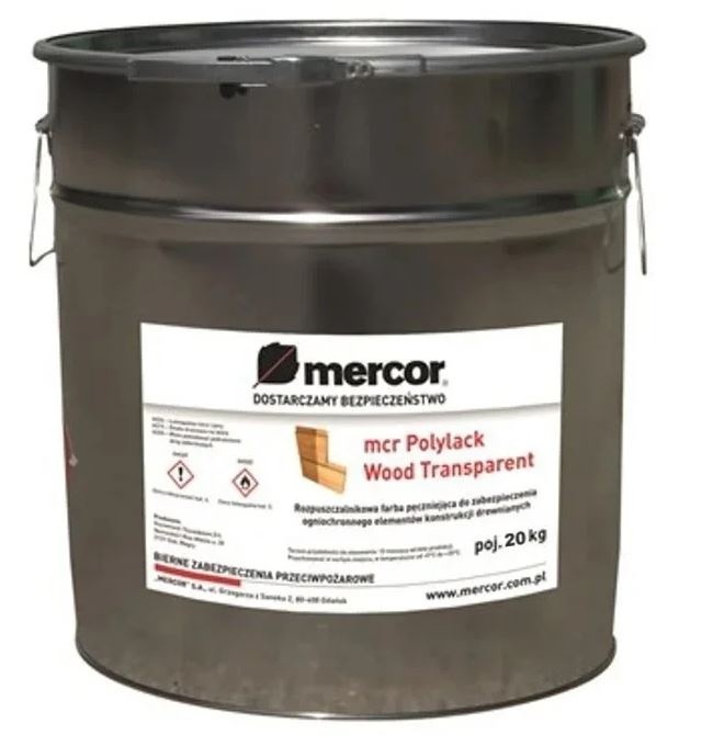 Farba pęczniejąca do drewna mcr Polylack Wood Transparent MERCOR