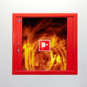 Front hydrantu z szybą bezpieczną - grafika