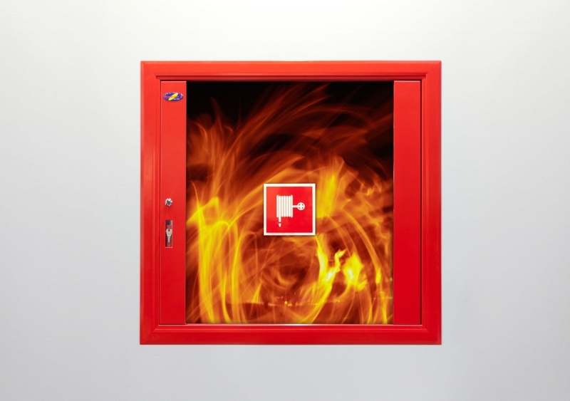 Front hydrantu z szybą bezpieczną - grafika