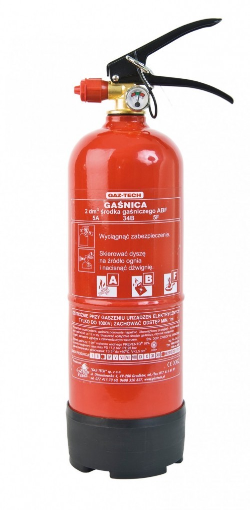 Gaśnica płynowa GW-2X ABF z wieszakiem