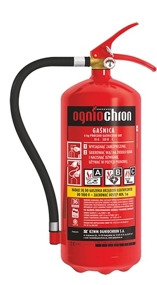 Gaśnica proszkowa 6kg GP-6x ABC/MP
