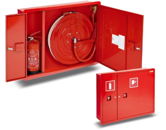 Hydrant wewnętrzny 25HP+GP-780-B.20-180 wnękowy, smukły, z miejscem na gaśnicę z boku