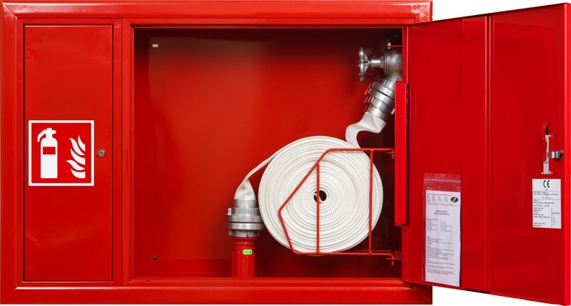 Hydrant wewnętrzny HW52-2B3G6G-20 wnękowy z miejscem na gaśnicę z boku KOMBI uniwersalny