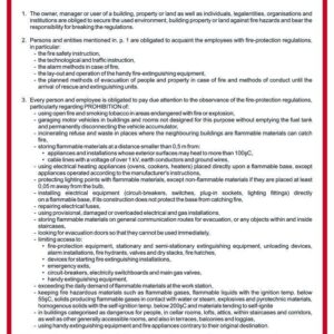 Instrukcja PPOŻ. DB002 General fire - protection instructions. Instrukcja ogólna przeciwpożarowa (wersja angielska)