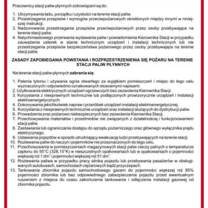 Instrukcja PPOŻ. DB006 Instrukcja przeciwpożarowa dla stacji paliw płynnych