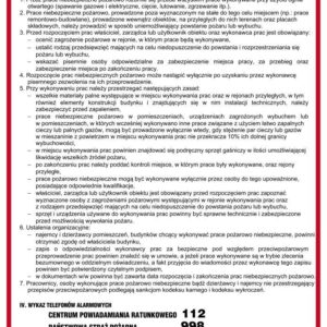 Instrukcja PPOŻ. DB009 Instrukcja wykonywania prac niebezpiecznych pożarowo