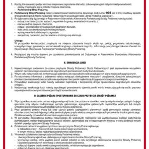 Instrukcja PPOŻ. DB015 Instrukcja postępowania na wypadek pożaru lub innego miejscowego zagrożenia