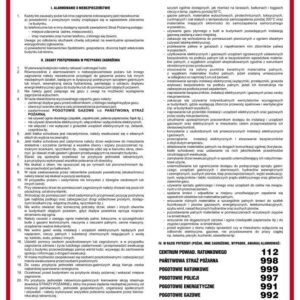 Instrukcja PPOŻ. DB017 Instrukcja postępowania na wypadek powst. pożaru lub innego zagrożenia dla budynków mieszkalnych wie