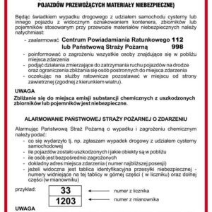 Instrukcja PPOŻ. DB018 Instrukcja postępowania na wypadek zagrożenia chemicznego