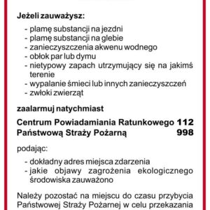 Instrukcja PPOŻ. DB019 Instrukcja postępowania w razie zagrożeń ekologicznych