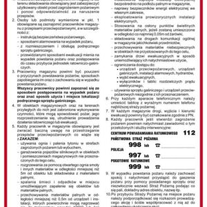 Instrukcja PPOŻ. DB026 Ogólna instrukcja przeciwpożarowa dla magazynu