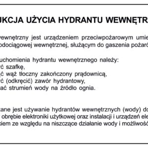 Instrukcja PPOŻ. DB029 Instrukcja użycia hydrantu wewnętrznego