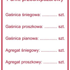 Instrukcja PPOŻ. DB031 Punkt przeciwpożarowy