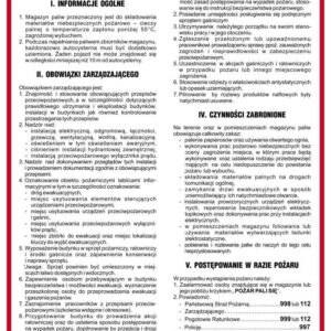 Instrukcja PPOŻ. DB034 Instrukcja przeciwpożarowa dla magazynu paliw płynnych