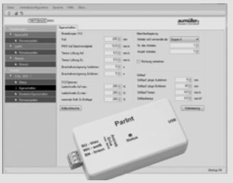 Interface "ParInt" do konfiguracji napędów UniPC AUMULLER