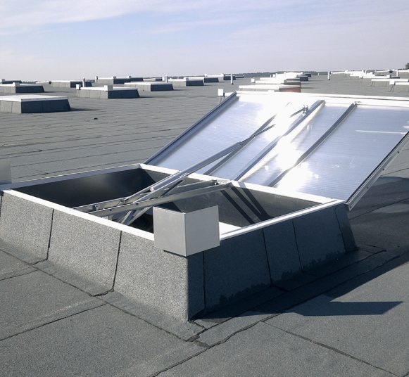 Klapa dymowa, oddymiająca AWAK P2 Podstawa prosta 75cm Dowolny wymiar