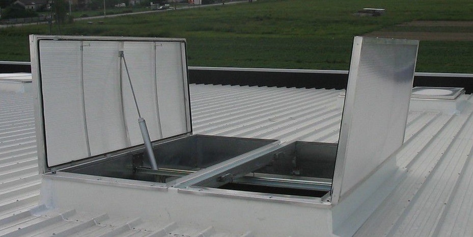 Klapa dymowa, oddymiająca REWA Podstawa prosta 50cm Dowolny wymiar Dwuskrzydłowa