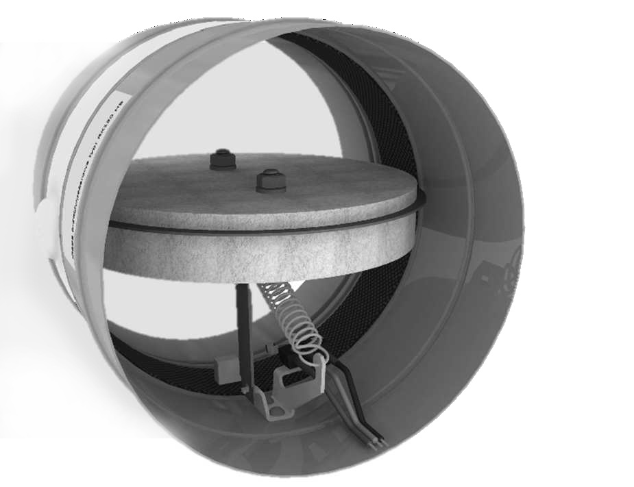 Klapa odcinająca RK150 z topikiem i sygn. położenia (HE)