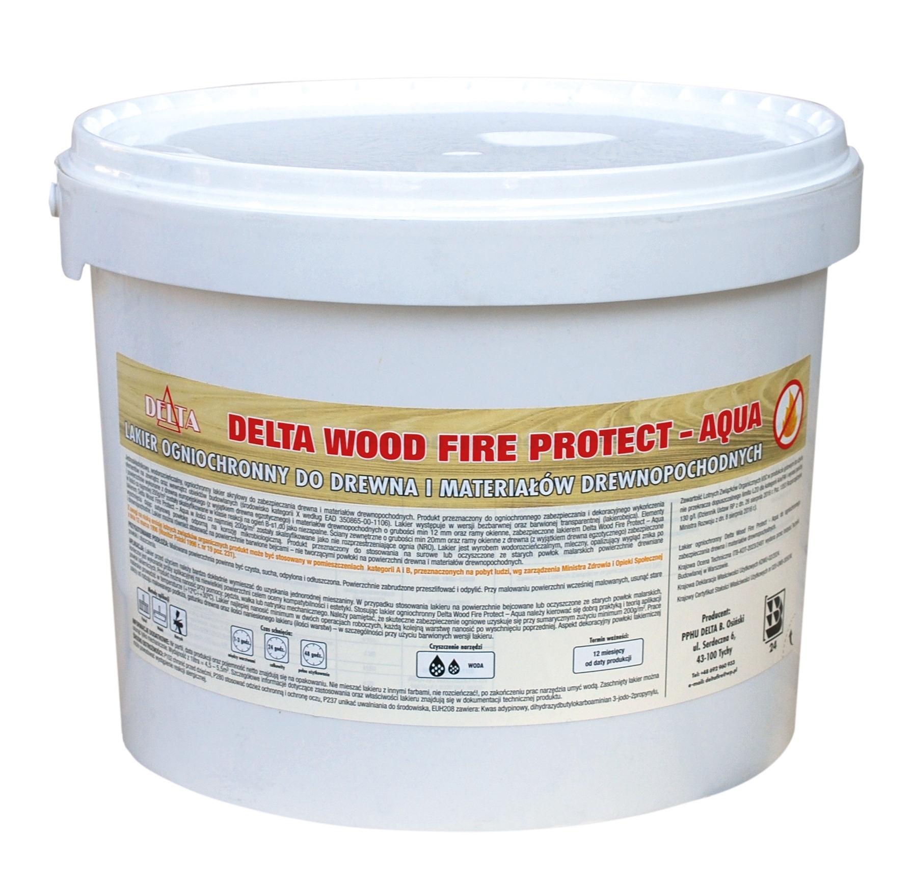 Lakier ogniochronny do drewna Delta Wood Fire Protect - Aqua