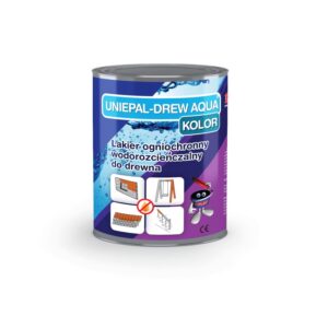 Lakier ogniochronny do drewna UNIEPAL DREW AQUA KOLOR
