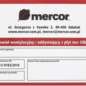 Naklejka do oznaczania kanałów mcr Silboard MERCOR