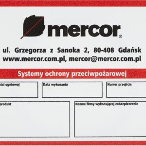 Naklejka do oznaczania przepustów 10 sztuk MERCOR