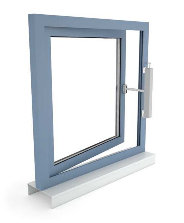 Okno oddymiające NSHEV rozwierane, otwierane na zewnątrz