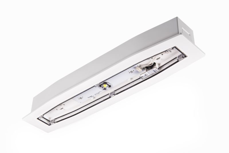 Oprawa awaryjna SUPREMA LED do niskich stref otwartych SQ INTELIGHT z testem automatycznym (montaż podtynkowy)