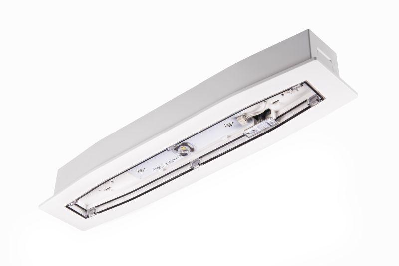 Oprawa awaryjna SUPREMA LED do punktów bezpieczeństwa SP INTELIGHT z testem automatycznym (montaż podtynkowy)