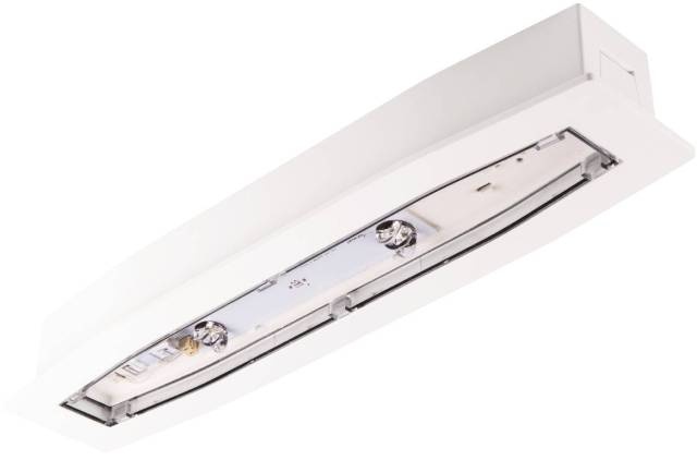 Oprawa awaryjna SUPREMA LED do wysokich korytarzy SCH INTELIGHT z testem centralnym (montaż podtynkowy)