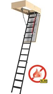 Schody strychowe przeciwpożarowe LMF 60 FAKRO H360 cm