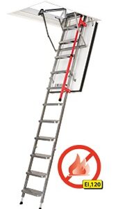 Schody strychowe przeciwpożarowe LMF EI120 FAKRO H305 cm