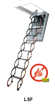 Schody strychowe przeciwpożarowe LSF EI60 FAKRO H320 cm