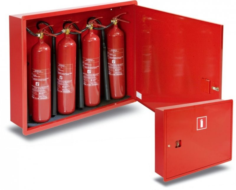 Szafka ochronna wnękowa na 4 gaśnice - GP-600x4, GP-800x4, GP-900x4