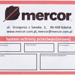 Tabliczka PVC do oznaczania przepustów 10 sztuk MERCOR