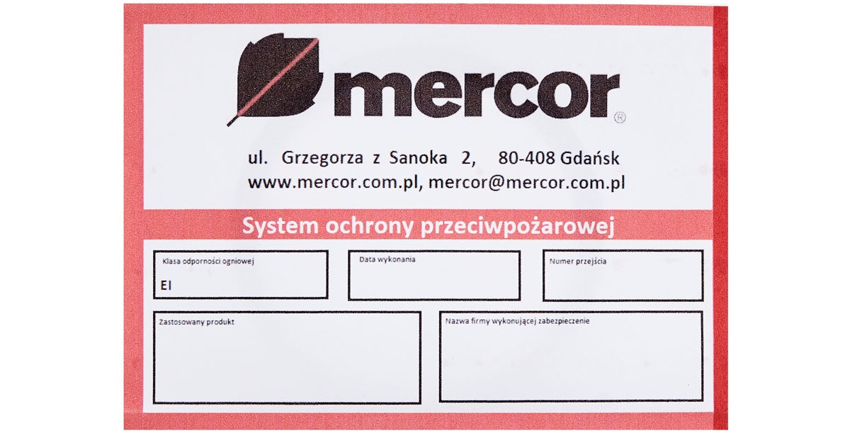 Tabliczka PVC do oznaczania przepustów 10 sztuk MERCOR