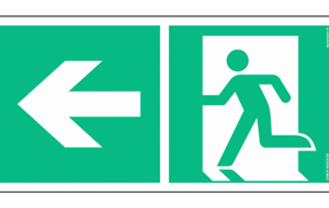 Znak ewakuacyjny AE092 Kierunek do wyjścia ewakuacyjnego w lewo
