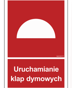 Znak ochrony PPOŻ. BB002 Uruchamianie klap dymowych
