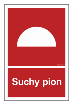 Znak ochrony PPOŻ. BB006 Suchy pion