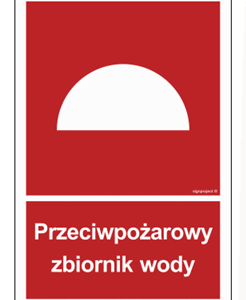 Znak ochrony PPOŻ. BB007 Przeciwpożarowy zbiornik wody
