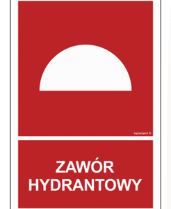 Znak ochrony PPOŻ. BB015 Zawór hydrantowy