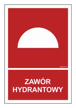 Znak ochrony PPOŻ. BB015 Zawór hydrantowy